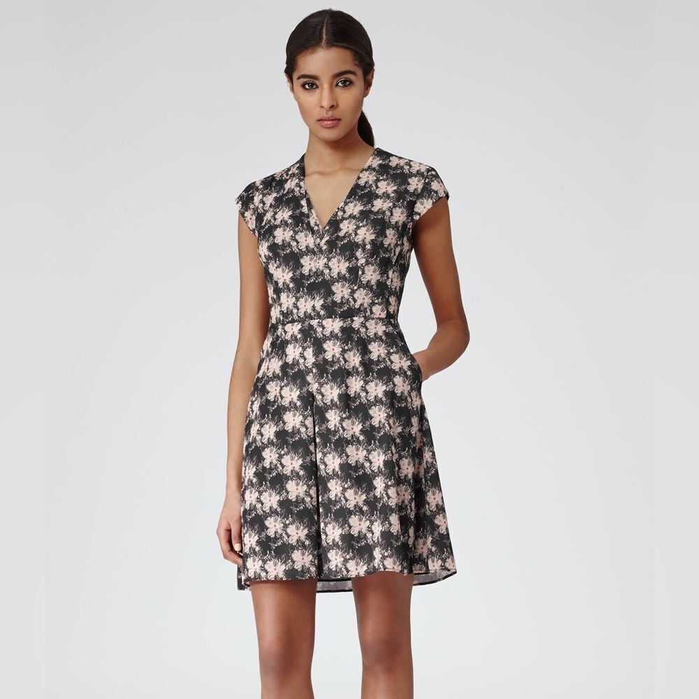 REISS Crawford Floral A Line Mini Dress 2